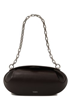 Женская сумка baton YUZEFI темно-коричневого цвета, арт. YUZSS23-HB-BT-L002 | Фото 1 (Сумки-технические: Сумки top-handle; Размер: medium; Материал: Натуральная кожа; Материал сплава: Проставлено; Ремень/цепочка: На ремешке; Драгоценные камни: Проставлено)