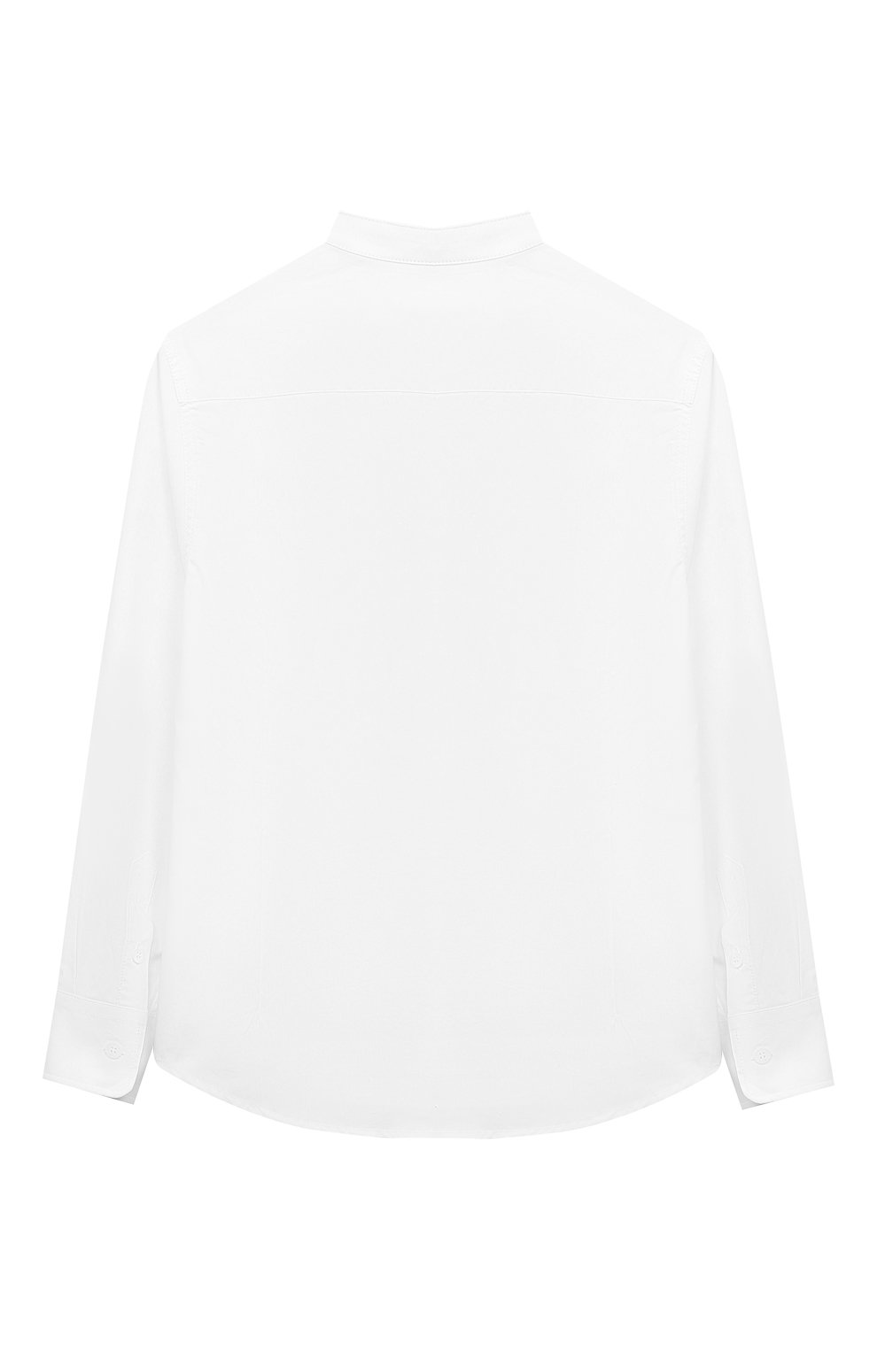 Детская хлопковая рубашка STELLA MCCARTNEY белого цвета, арт. TT5P20 | Фото 2 (Рукава: Длинные; Материал сплава: Проставлено; Материал внешний: Хлопок; Стили: Классический; Драгоценные камни: Проставлено)