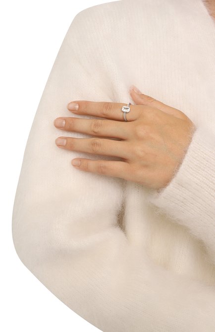Мужского кольцо-волна с хрусталем MOONKA серебряного цвета, арт. wav-r-crs | Фото 2