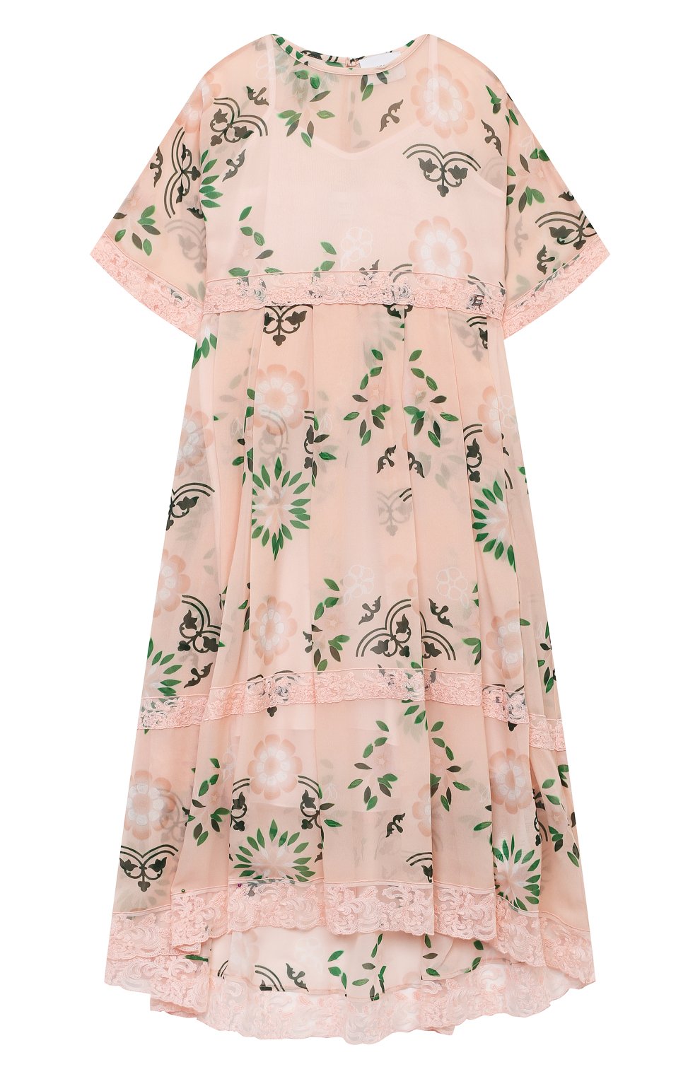 Детское платье из вискозы ERMANNO SCERVINO розового цвета, арт. ESFAB014 GAS01 WS007/M-XL | Фото 1 (Рукава: Длинные; Случай: Повседневный; Региональные ограничения белый список (Axapta Mercury): RU; Материал внешний: Вискоза; Девочки Кросс-КТ: Платье-одежда; Материал подклада: Хлопок; Ростовка одежда: 13 - 15 лет | 158 см, 12 лет | 152 см, 16 лет | 164 см)