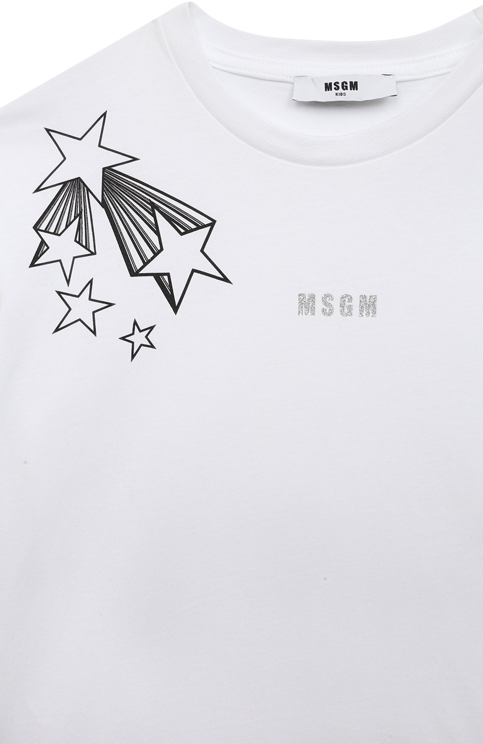 Хлопковая футболка MSGM kids F3MSJGTH135 Фото 3