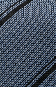 Мужской шелковый галстук BRIONI тёмно-голубого цвета, арт. 062H00/01411 | Фото 3 (Принт: С принтом; Материал: Текстиль, Шелк; Материал сплава: Проставлено; Нос: Не проставлено)