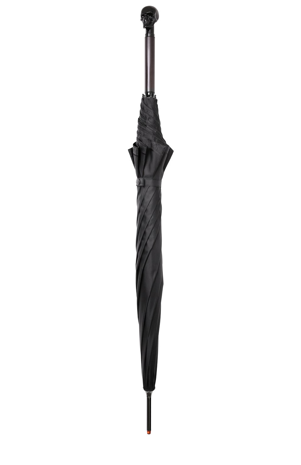 Мужской зонт-трость с фигурной ручкой ALEXANDER MCQUEEN черного цвета, арт. 500677/4A40Q | Фото 4 (Материал: Текстиль, Синтетический материал; Статус проверки: Проверено, Проверена категория)