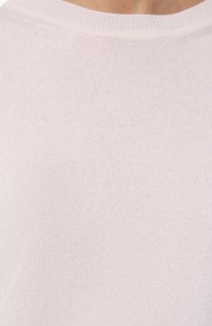 Женский кашемировый пуловер MUST белого цвета, арт. TSA01GM/1175 | Фото 5 (Материал внешний: Шерсть, Кашемир; Рукава: Длинные; Длина (для топов): Стандартные; Кросс-КТ: Трикотаж; Материал сплава: Проставлено; Женское Кросс-КТ: Пуловер-одежда; Драгоценные камни: Проставлено; Стили: Кэжуэл)