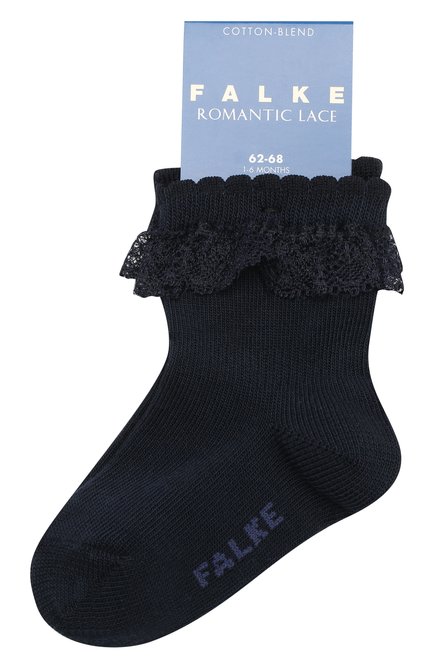 Детские хлопковые носки FALKE темно-синего цвета, арт. 12121 | Фото 1 (Материал: Хлопок, Текстиль; Статус проверки: Проверена категория)