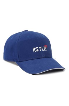Мужской хлопковая бейсболка ICE PLAY синего цвета, арт. 23I U1M0/7101/6913 | Фото 1 (Материал: Текстиль, Хлопок; Материал сплава: Проставлено; Нос: Не проставлено)