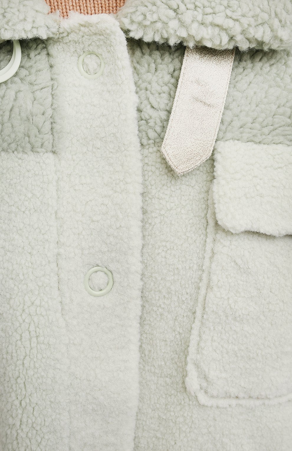Женская куртка VEGANCODE светло-зеленого цвета, арт. BJ18095 | Фото 5 (Кросс-КТ: Куртка; Рукава: Длинные; Материал внешний: Синтетический материал; Длина (�верхняя одежда): Короткие; Стили: Кэжуэл)