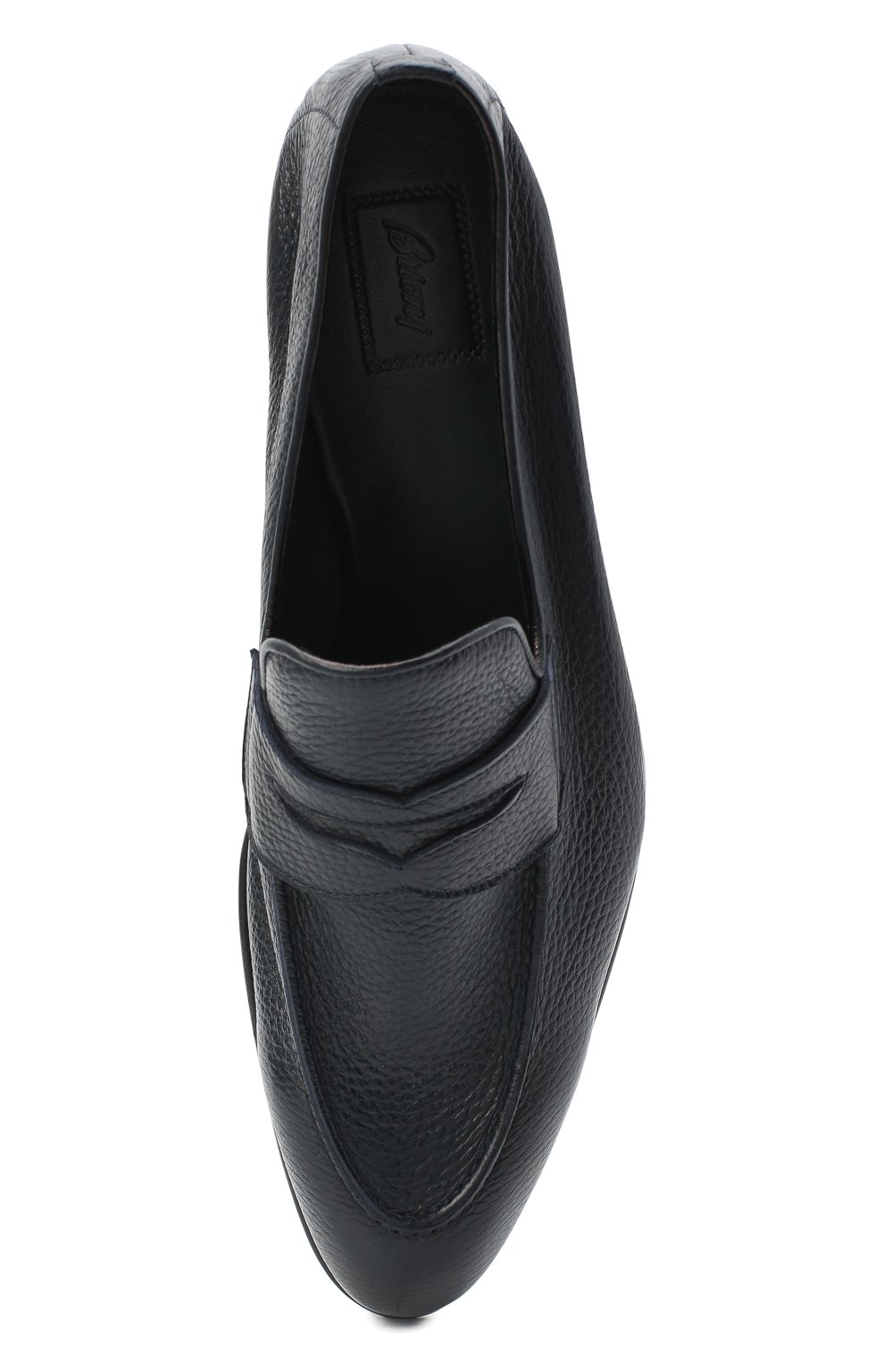 Мужские кожаные пенни-лоферы BRIONI темно-синего цвета, арт. QEI30L/P7731 | Фото 5 (Мужское Кросс-КТ: Лоферы-обувь; Материал внутренний: Натуральная кожа; Региональные ограничения белый список (Axapta Mercury): RU; Стили: Классический)