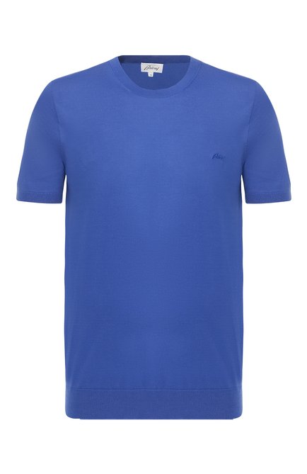 Мужская хлопковая футболка BRIONI синего цвета по цене 47250 руб., арт. UMR00L/P8K34 | Фото 1