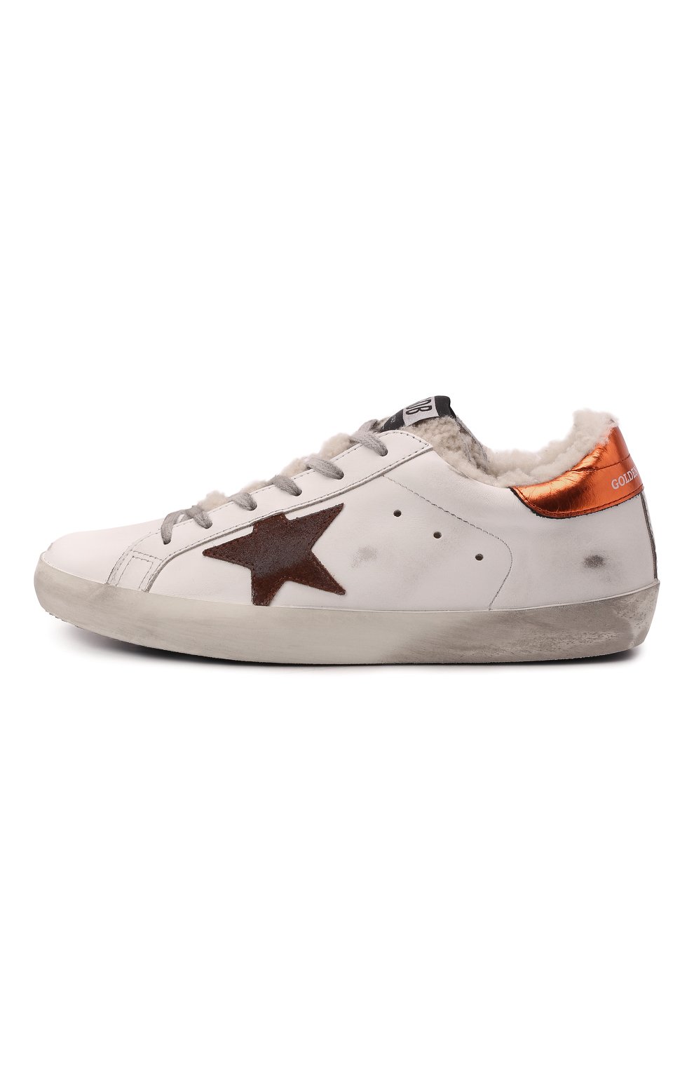 Кожаные кеды Superstar Golden Goose Deluxe Brand  GWF00101.F002361 Фото 3