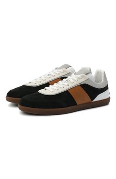 Мужские комбинированные кеды TOD’S черного цвета, арт. XXM68C0DP30IRA | Фото 1 (Материал внутренний: Натуральная кожа; Региональные ограничения белый список (Axapta Mercury): RU; Стили: Классический; Материал утеплителя: Без утеплителя; Подошва: Плоская; Длина стельки: 29, 29,4, 29,8, 30,7, 31,5, 24,8, 25,7, 26,1, 26,5, 26,9, 27,4, 27,8, 28,2, 28,6; толщина подошвы: 2,2; ширина носка стельки: 9,7, 10, 8,8, 9,5)
