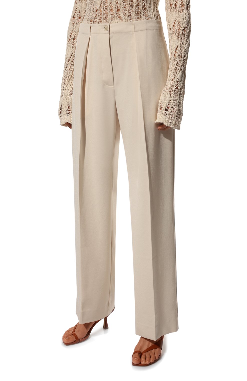 Женские бежевые брюки ACNE STUDIOS купить в интернет-магазине ЦУМ, арт ...