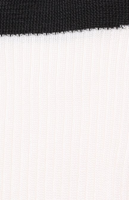 Женские шелковые носки с контрастной отделкой VALENTINO черного цвета, арт. PB3KI01D/3TD | Фото 2 (Материал внешний: Синтетический материал, Шелк)