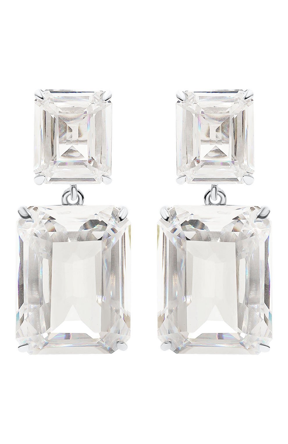 Женские серьги с подвесками SASHAVERSE белого цвета, арт. ER2/WHITE  SS23 | Фото 1 (Материал: Металл)