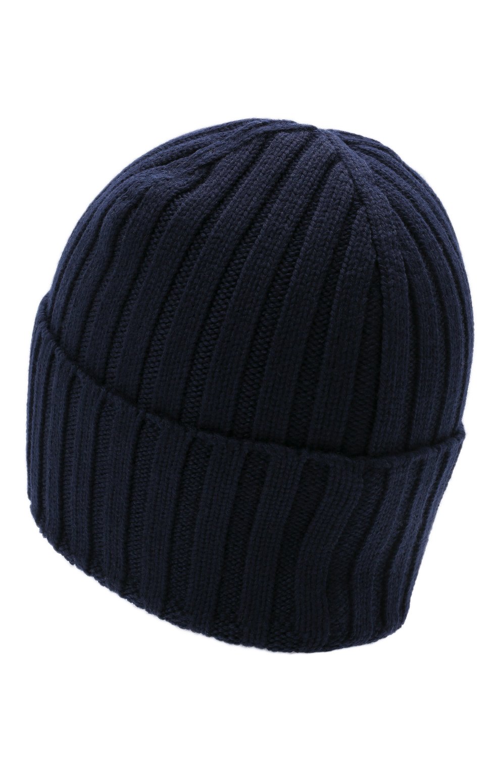Женская шерстяная шапка MONCLER темно-синего цвета, арт. G2-093-3B000-52-A9327 | Фото 3 (Материал: Текстиль, Шерсть)
