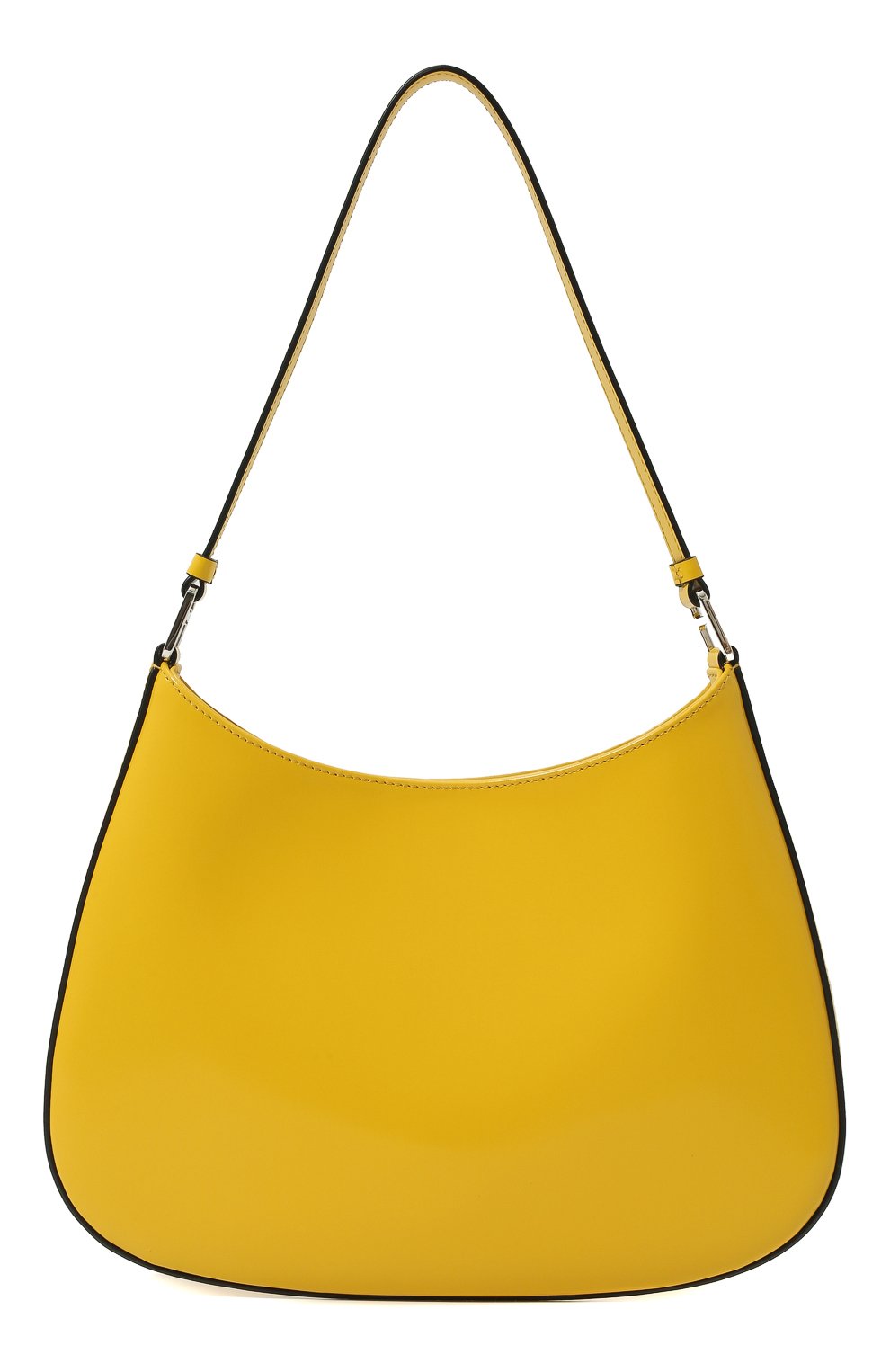 Женская сумка cleo PRADA желтого цвета, арт. 1BC499-ZO6-F0PG8-OOO | Фото 7 (Сумки-технические: Сумки top-handle; Размер: medium; Материал: Натуральная кожа; Материал сплава: Проставлено; Драгоценные камни: Проставлено)