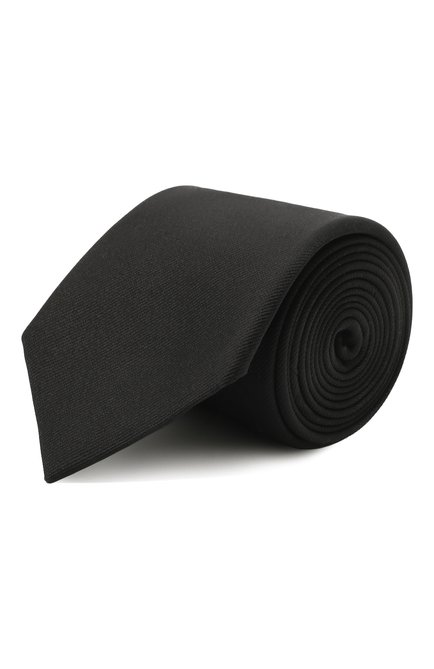 Мужской шелковый галстук GIORGIO ARMANI черного цвета по цене 0 руб., арт. 360054/8P999 | Фото 1