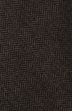 Мужской шерстяной галстук LUIGI BORRELLI темно-коричневого цвета, арт. CR453037/LR | Фото 4 (Принт: С принтом, Без принта; Материал: Текстиль, Шерс�ть)