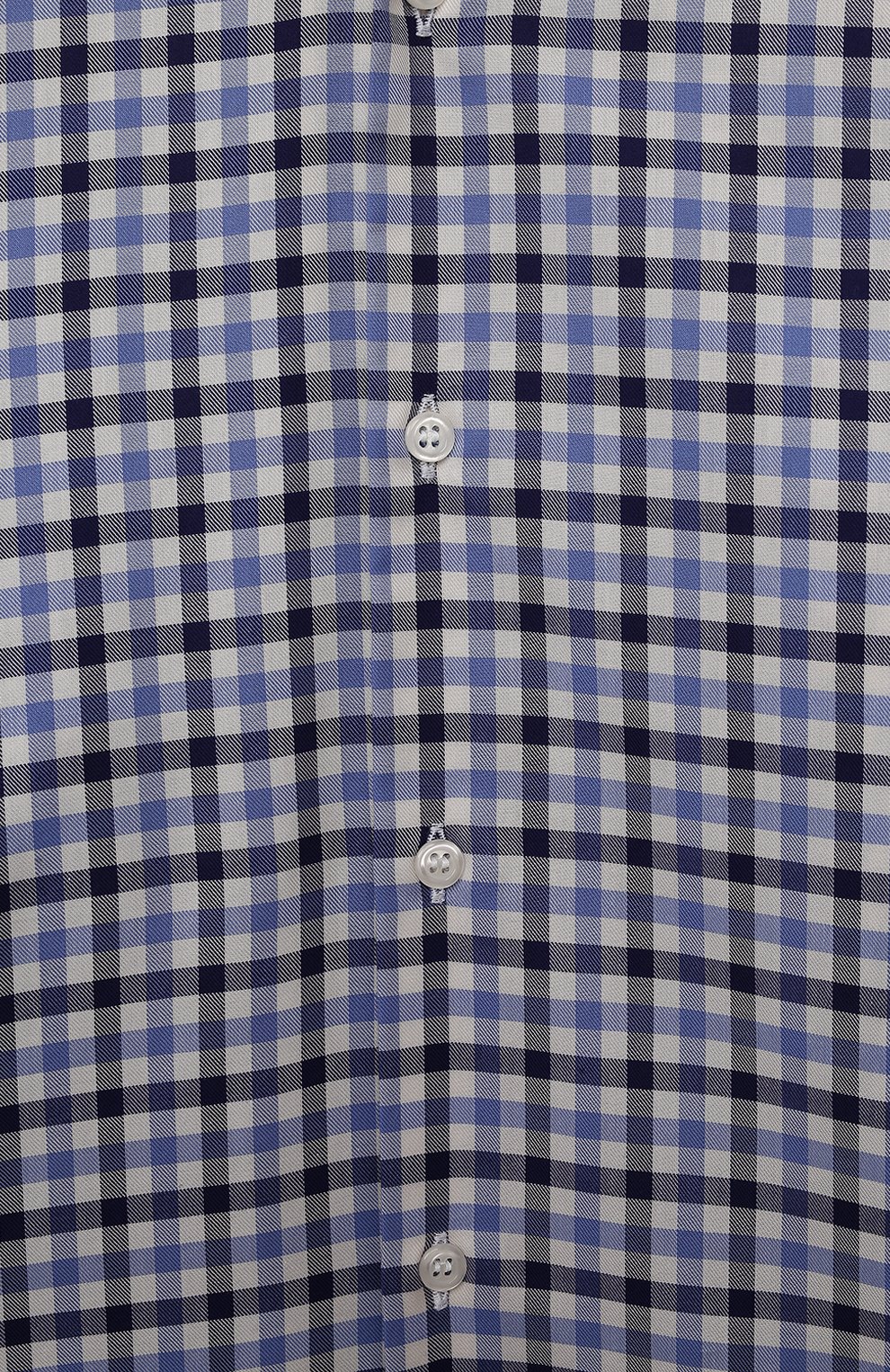 Детская хлопковая рубашка DAL LAGO синего цвета, арт. N402Q/8513/7-12 | Фото 3 (Рукава: Длинные; Случай: Повседневный; Материал сплава: Проставлено; Материал внешний: Хлопок; Драгоц енные камни: Проставлено)