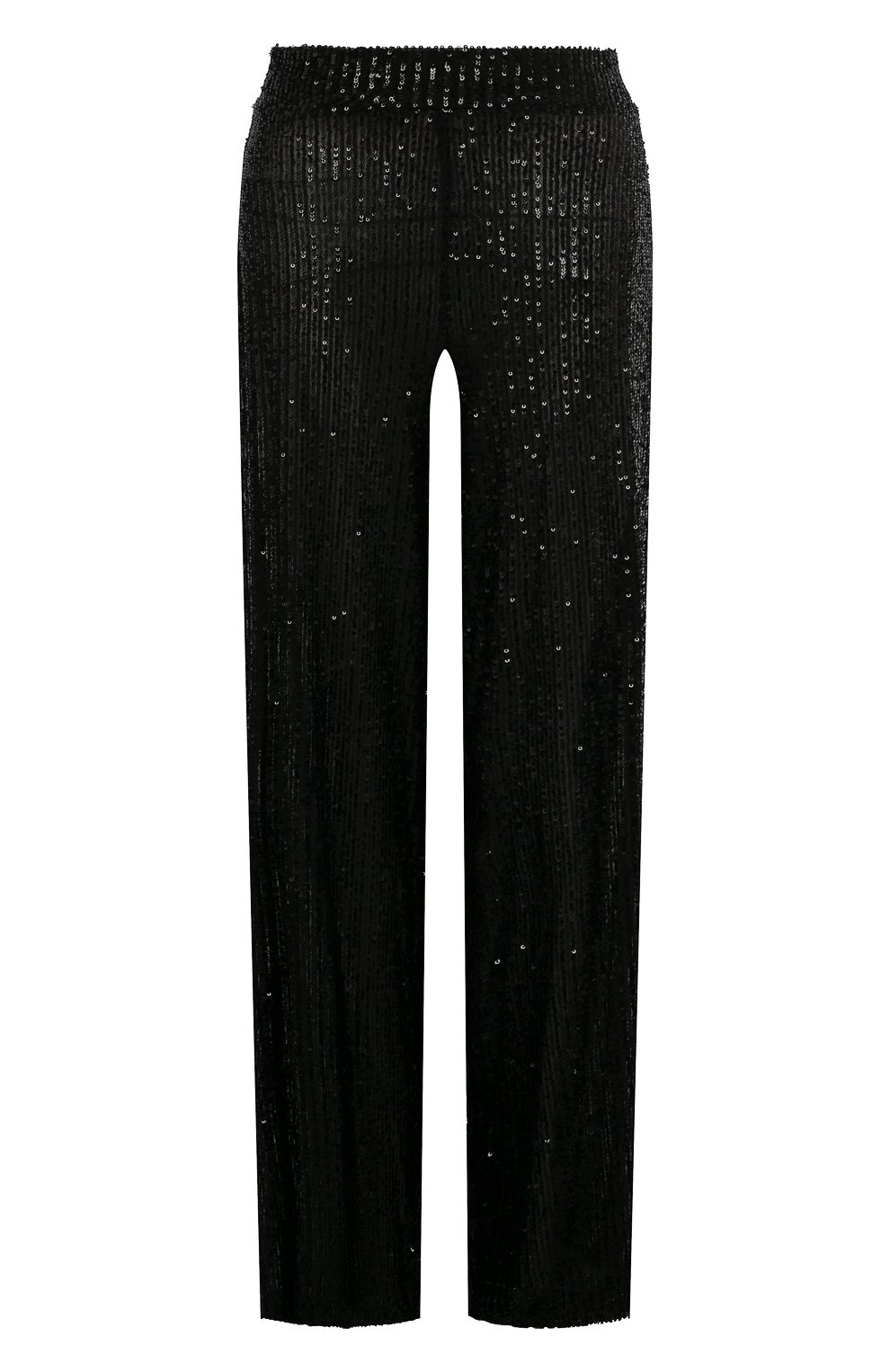 Женские брюки с пайетками IN THE MOOD FOR LOVE черного цвета, арт. PF2300400007 | Фото 1 (Длина (брюки, джинсы): Удлиненные; Силуэт Ж (брюки и джинсы): Широкие; Стили: Гламурный; Женское Кросс-КТ: Брюки-одежда; Материал внешний: Синтетический материал; Материал сплава: Проставлено; Драгоценные камни: Проставлено)