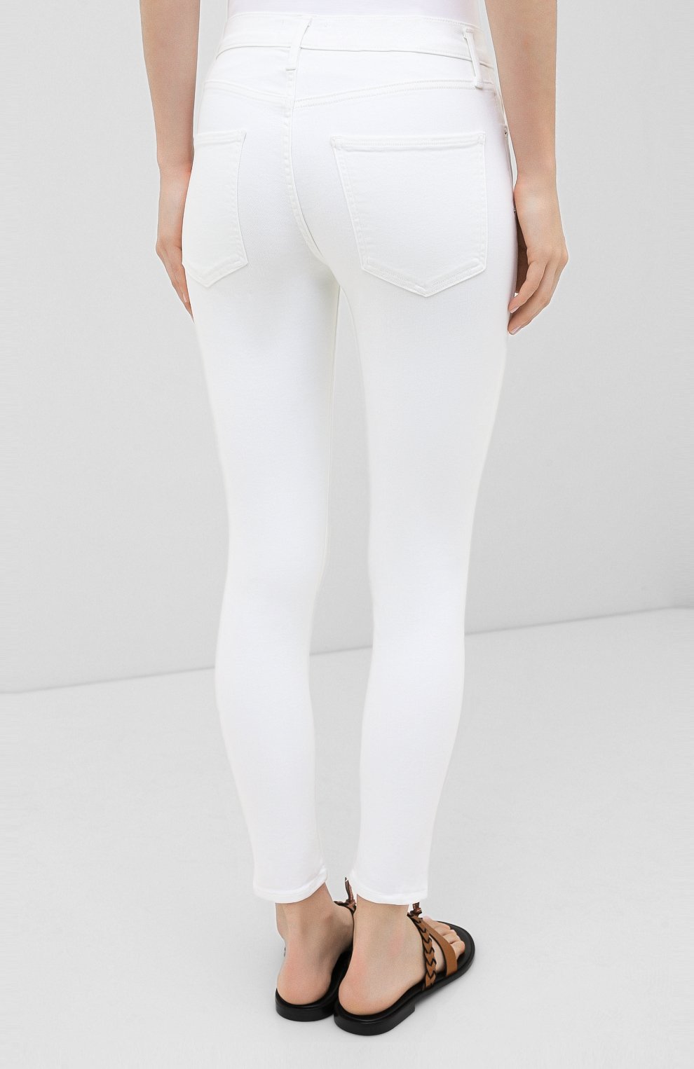 Женские джинсы AGOLDE белого цвета, арт. A123-1013 | Фото 4 (Кросс-КТ: Деним; Длина (брюки, джинсы): Стандартные; Материал внешний: Хлопок, Деним; Стили: Кэжуэл)