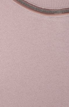 Детский кашемировый пуловер BRUNELLO CUCINELLI розового цвета, арт. B12M10500B | Фото 3 (Девочки Кросс-КТ: Пуловер-одежда; Материал внешний: Шерсть, Кашемир; Рукава: Длинные; Ростовка одежда: 10 - 11 лет | 140 - 146см, 8 лет | 128 см)