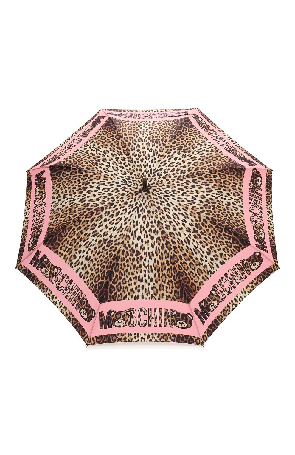 Женский зонт-трость MOSCHINO леопардового цвета, арт. 8138-63AUT0 | Фото 1 (Материал: Текстиль, Синтетический материал, Металл)