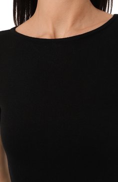 Женское платье из вискозы NOBLE&BRULEE черного цвета, арт. NBЖП7-МО/01 | Фото 5 (Рукава: Короткие; Случай: Повседневный; Материал внешний: Синтетический материал, Вискоза; Материа л сплава: Проставлено; Стили: Классический; Длина Ж (юбки, платья, шорты): Миди; Драгоценные камни: Проставлено; Женское Кросс-КТ: Платье-одежда)