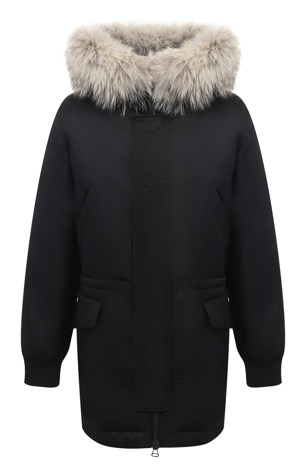 Yves salomon hot sale black parka