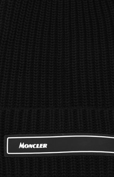 Мужская хлопковая шапка MONCLER черного цвета, арт. F1-091-9Z700-00-V9068 | Фото 3 (Материал: Текстиль, Хлопок; Кросс-КТ: Трикотаж)