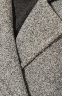 Женское шерстяное пальто LORENA ANTONIAZZI серого цвета, ар�т. A2255CP40A/3570 | Фото 5 (Материал внешний: Шерсть; Рукава: Длинные; Длина (верхняя одежда): До середины бедра; Материал сплава: Проставлено; Нос: Не проставлено; Материал подклада: Синтетический материал; Драгоценные камни: Проставлено; 1-2-бортные: Двубортные; Стили: Кэжуэл)