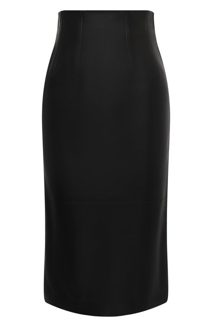 Женская кожаная юбка ALEXANDER MCQUEEN черного цвета по цене 330500 руб., арт. 688578/Q5AHW | Фото 1