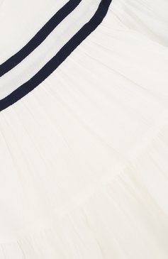 Женский платье свободного кроя с контрастной отделкой CHLOÉ белого цвета, арт. C02175/3M-18M | Фото 3 (Материал сплава: Проставлено, Проверено; Нос: Не проставлено; Материал внешний: Вискоза; Статус проверки: Проверено, Проверена категория)