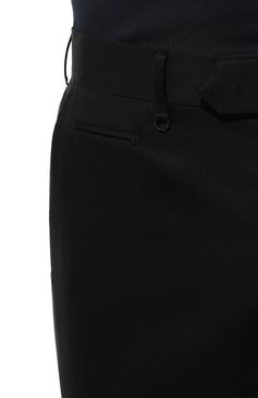 Мужские хлопковые брюки STEFANO RICCI черного цвета, арт. M1TL0MERA2/CTA105 | Фото 5 (Длина (брюки, джинсы): Стандартные; Материал внешний: Хлопок; Стили: Классический, Кэжуэл; Случай: Формальный)