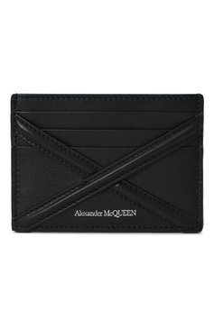 Мужской кожаный футляр для кредитных карт ALEXANDER MCQUEEN черного цвета, арт. 726324 1AAD0 | Фото 1 (Материал: Натуральная кожа)