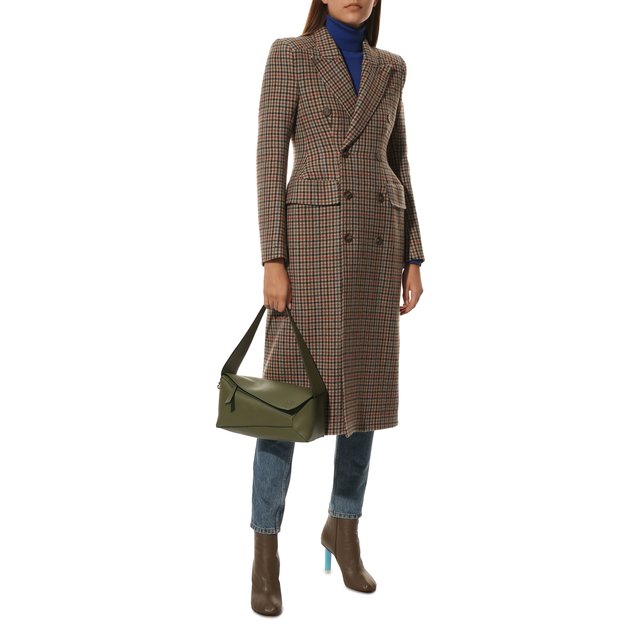 фото Кожаные ботильоны на контрастном каблуке vetements