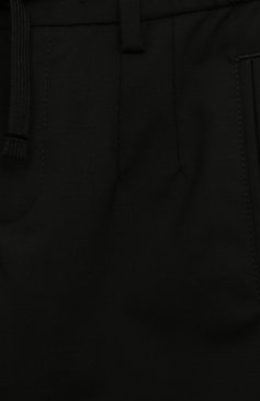 Детские шерстяные брюки DOLCE & GABBANA черного цвета, арт. L44P12/FUBFA/8-14 | Фото 3 (Материал внешний: Шерсть; Случай: Повседневный; Материал подклада: Вискоза)