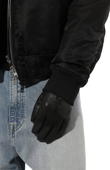 Мужские кожаные перчатки HARLEY-DAVIDSON черного цвета, арт. 97670-23VM | Фото 2 (Материал сплава: Проставлено; Нос: Не проставлено; Материал: Натуральная кожа)