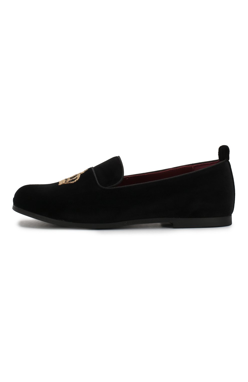 Детские текстильные слиперы DOLCE & GABBANA черного цвета, арт. DA0687/AE328/29-36 | Фото 2 (Материал внешний: Текстиль; Материал внутренний: Натуральная кожа, Текстиль; Региональные ограничения белый список (Axapta Mercury): RU; Материал сплава: Проставлено; Нос: Не проставлено; Ювелирные украшения: Назначено; Мальчики-школьная форма: Классическая обувь; Статус проверки: Проверена категория; Длина стельки: 18,1, 18,7, 19,4, 20,1, 20,7, 21,4, 22,1, 22,7)