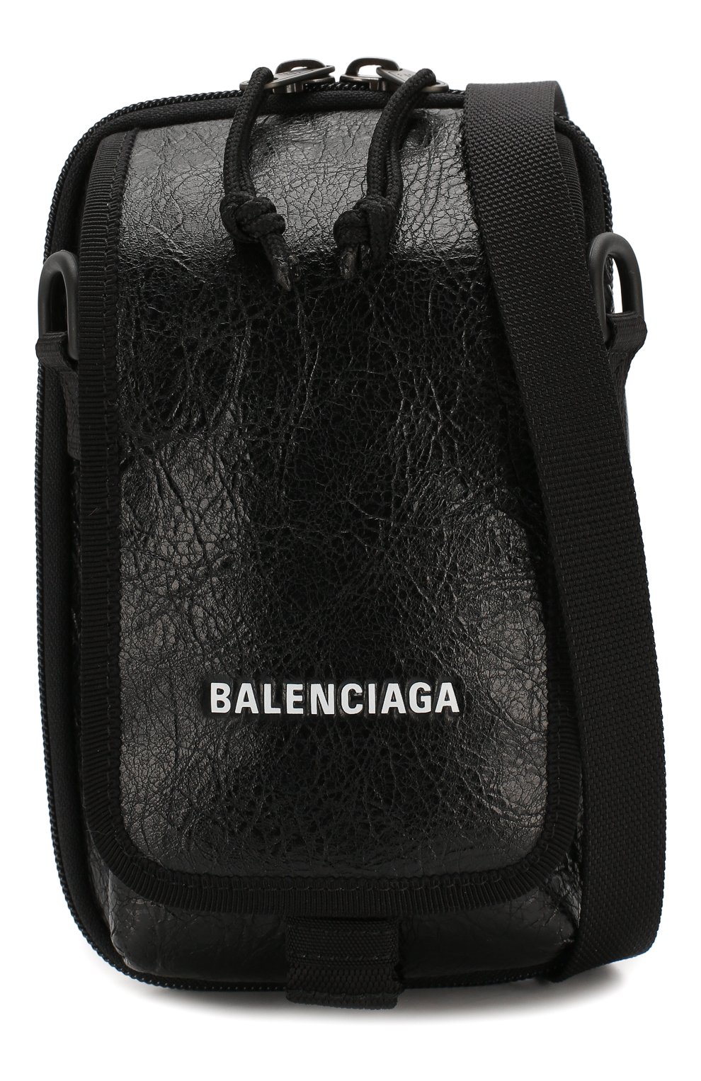 Мужская кожаная сумка explorer BALENCIAGA черного цвета, арт. 593329/DB9C5 | Фото 5 (Материал: Натуральная кожа; Размер: mini; Ремень/цепочка: На ремешке)