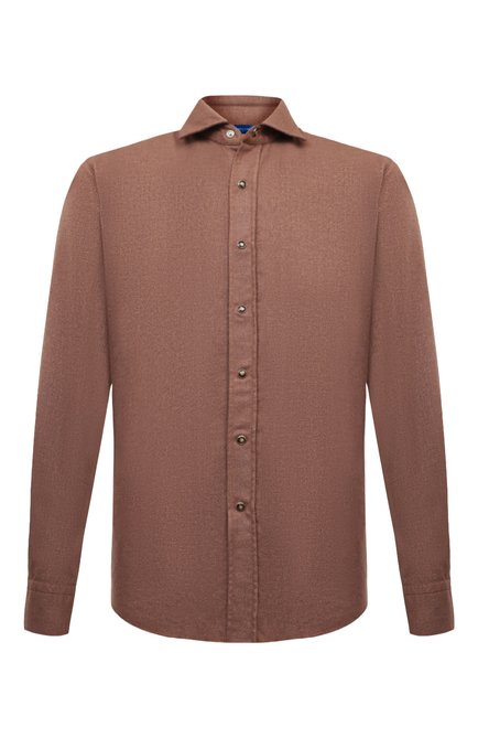Мужская шерстяная рубашка ANDREA CAMPAGNA коричневого цвета по цене 69950 руб., арт. TEX0VER/C71T1 | Фото 1
