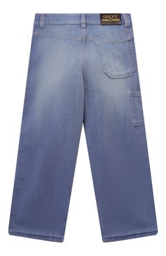 Детские джинсы GUCCI голубого цвета, арт. 615358/XDBA0 | Фото 2 (Региональные ограничения белый список (Axapta Mercury): RU; Материал внешний: Хлопок; Детали: Потертости; Материал подклада: Хлопок; Ростовка одежда: 10 - 11 лет | 140 - 146см, 12 лет | 152 см, 4 года | 104 см, 5 лет | 110 см, 6 лет | 116 см, 8 лет | 128 см)