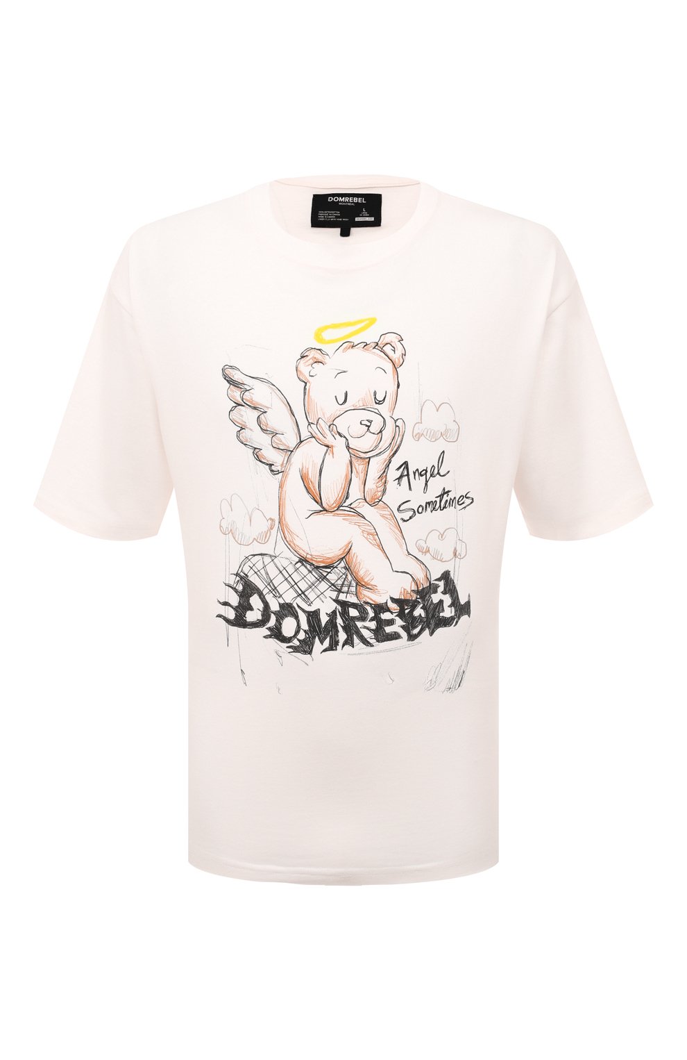 Хлопковая футболка DOMREBEL ANGELBEAR/T-SHIRT