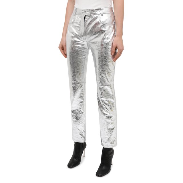 фото Кожаные брюки off-white