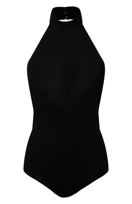 Женское боди из вискозы SAINT LAURENT черного цвета по цене 83950 руб., арт. 660795/Y75AU | Фото 1