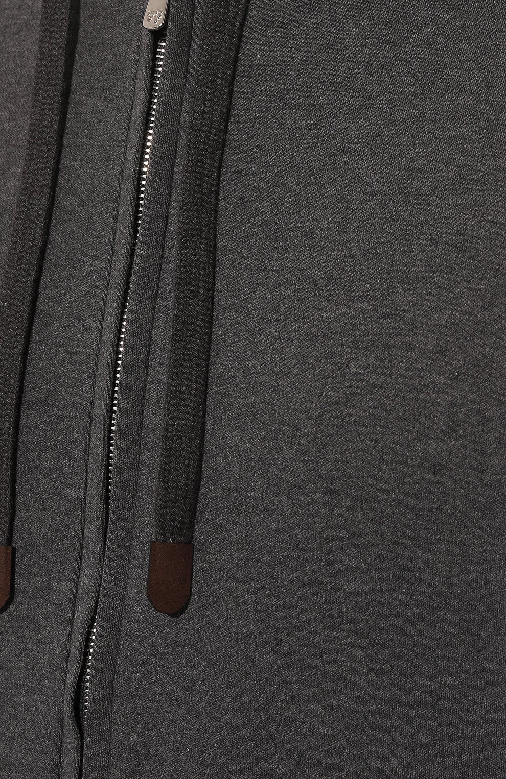 Мужской хлопковый жилет MARCO PESCAROLO темно-серого цвета, арт. AMAX/47Y05 | Фото 5 (Мужское Кросс-КТ: Толстовка-одежда; Материал сплава: Проставлено; Материал внешний: Хлопок;  Драгоценные камни: Проставлено; Длина (верхняя одежда): Короткие; Стили: Кэжуэл)