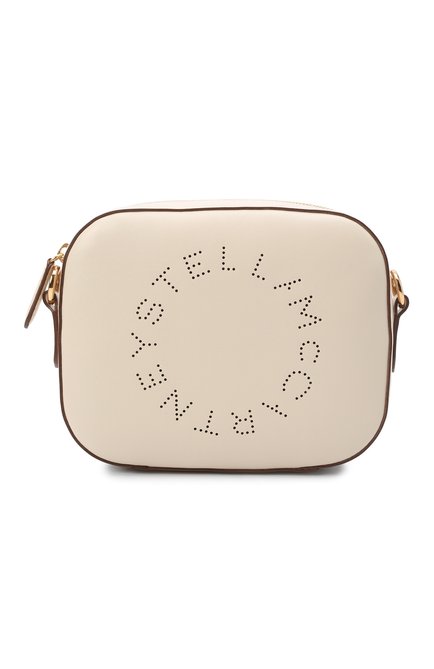 Женская сумка stella logo mini STELLA MCCARTNEY кремвого цвета, арт. 700266/W8542 | Фото 1 (Сумки-технические: Сумки через плечо; Материал: Экокожа)