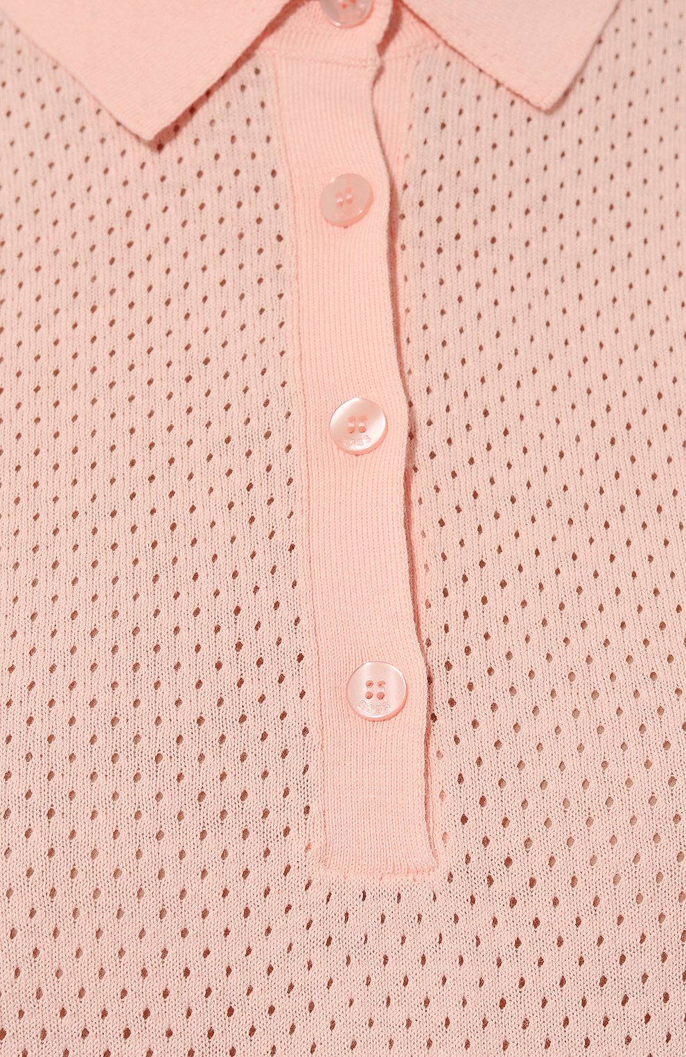 Поло из хлопка и шелка BOSS 50489684, цвет розовый, размер 42 - фото 5