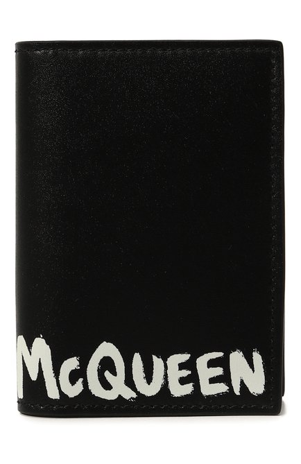 Мужской кожаное портмоне ALEXANDER MCQUEEN черно-белого цвета, арт. 625523/1AAMJ | Фото 1 (Материал сплава: Проставлено; Материал: Натуральная кожа; Нос: Не проставлено)