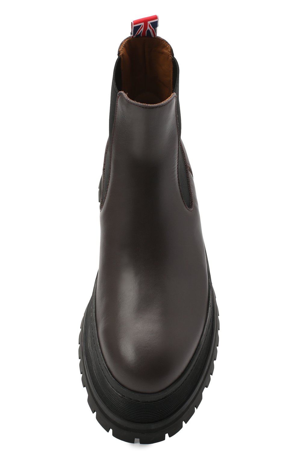 Мужские кожаные челси BURBERRY коричневого цвета, арт. 8031356 | Фото 5 (Каблук высота: Высокий; Материал внутренний: Натуральная кожа; Материал утеплителя: Без утеплителя; Подошва: Массивная; Мужское Кросс-КТ: Сапоги-обувь, Челси-обувь)